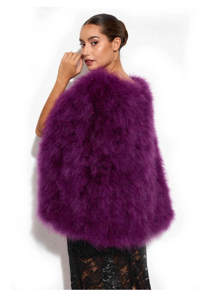 Couche invité en plumes d'autruche