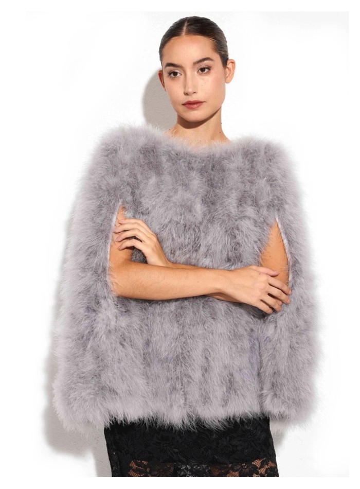 Ostrich feather cape