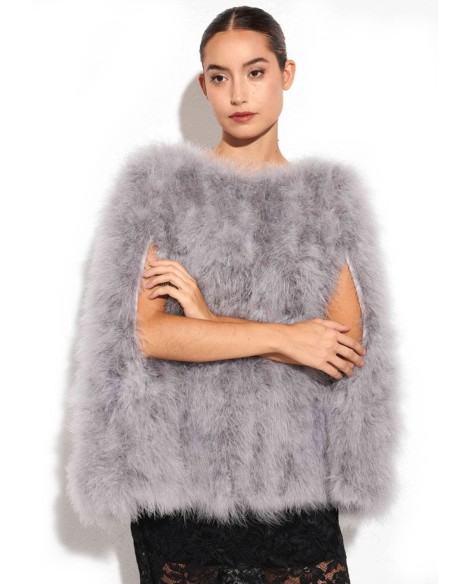 Couche invité en plumes d'autruche