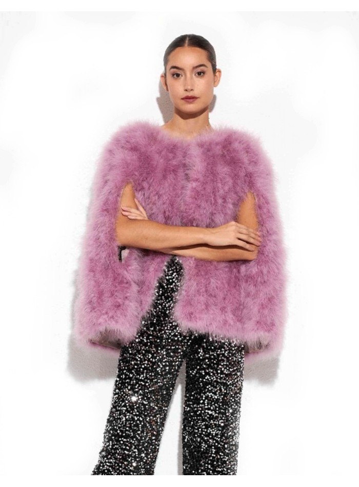 Ostrich feather cape