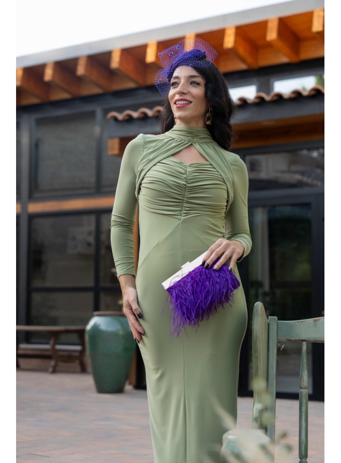 Women Green Irregular Party Dress 5XL main image 1