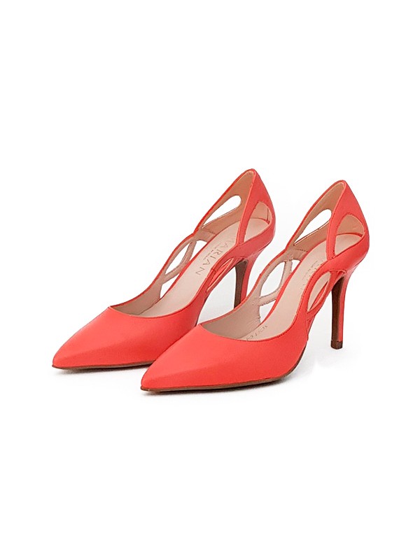 Zapato de fiesta salón coral con aberturas laterales 2