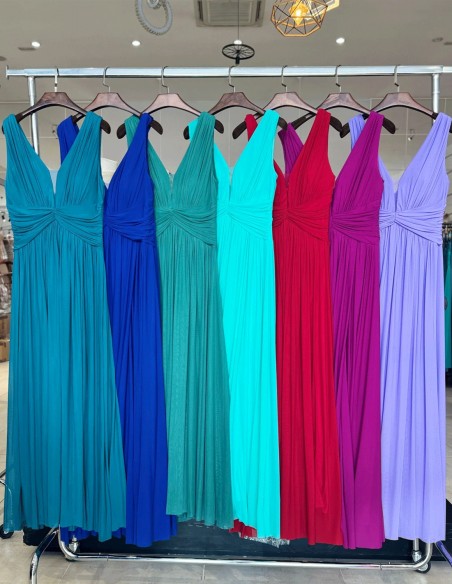 Robe de Soirée Grande Taille avec Décolleté en V