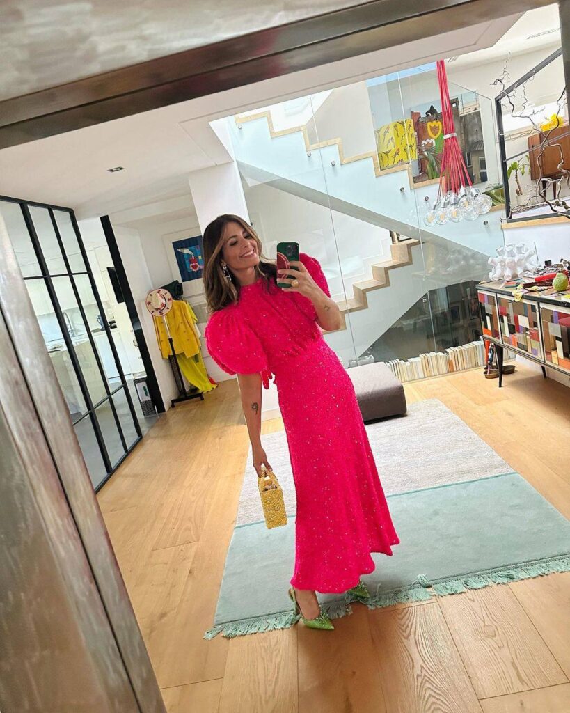 Nuria Roca en la boda de Tamara Falcó