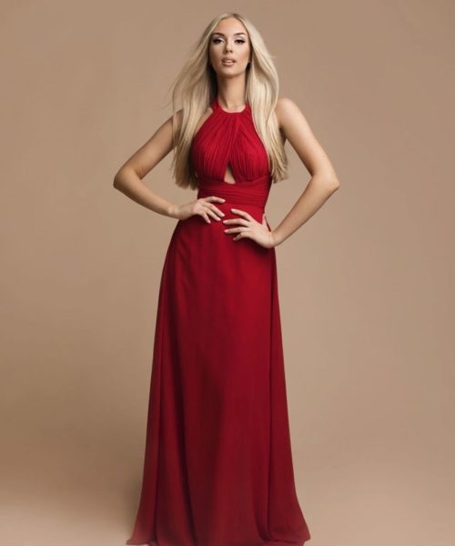 vestido rojo largo